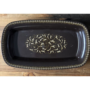 Franciscan Jamoca • Sandwich Tray / Bread Platter • 14.5" • Brown •1970s Vintage